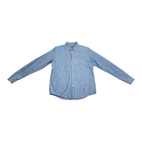 A.P.C. Other - A.P.C. Paris Blue Chambray Button Down Shirt Size Large